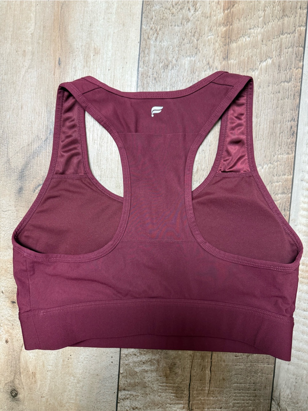 Fabletics Maroon Racerback Sports Bra - Picture 2 of 2